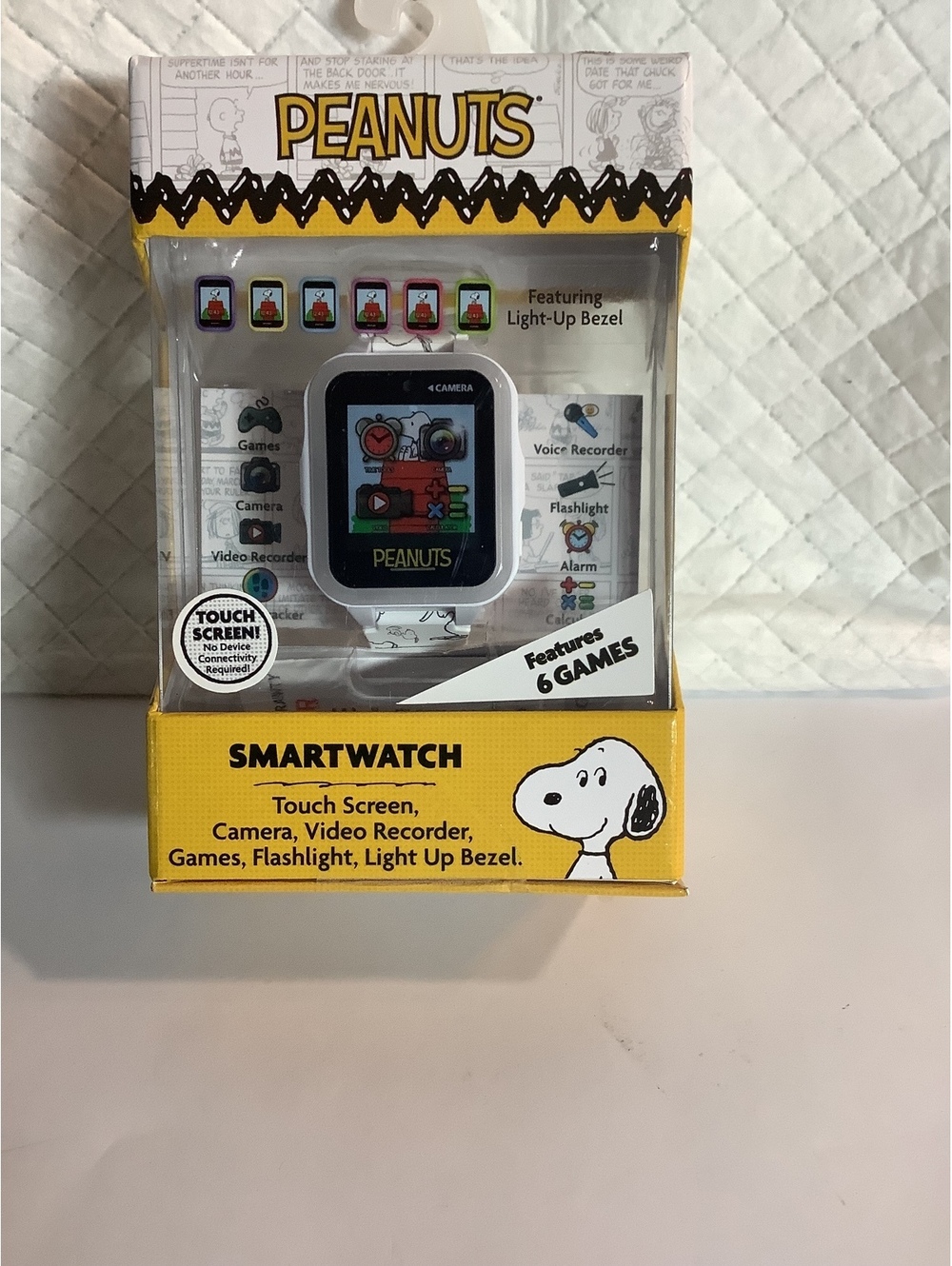 Peanuts Kids Smartwatch with Touch Screen, Camera, Video Recorder, Games, Flashl
